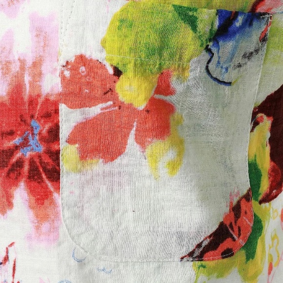 Men's Flower Short Sleeve Button Down Hawaiian Shirt - Picture 6 of 6